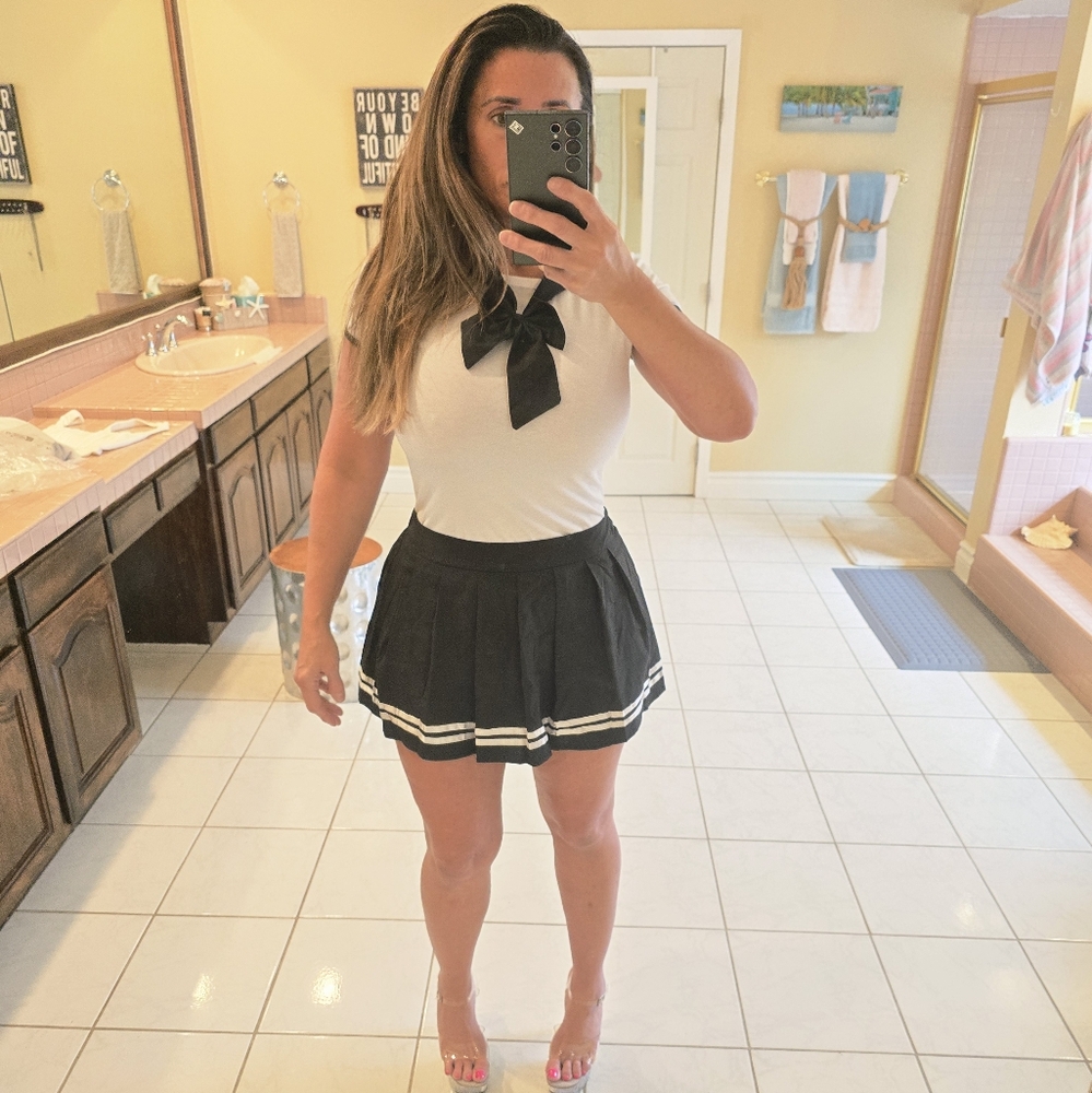 Black and White Sailor Halloween Costume Outfit